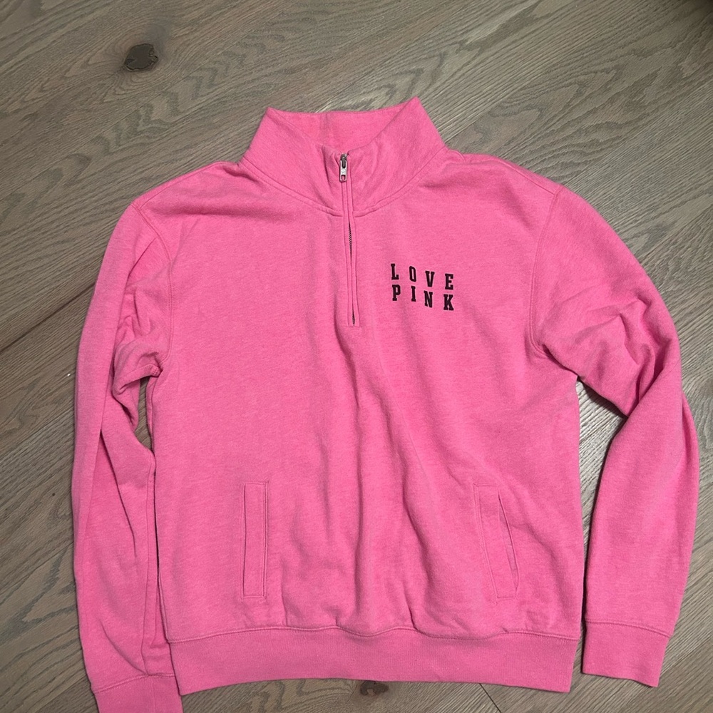 Pink Quarter-Zip Sweatshirt